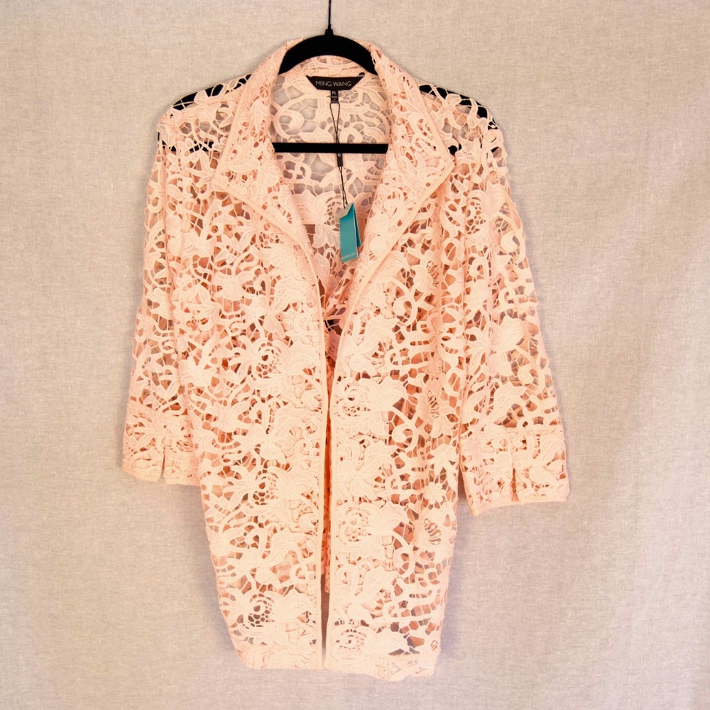 Ming Wang Coat New Pink Petite XL